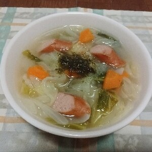 キャベツと玉葱たっぷり☆減塩スープ